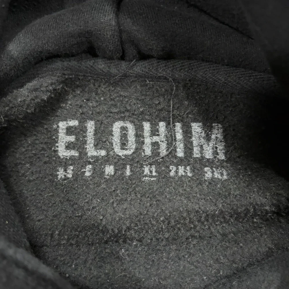 Elohim Brain Dead Hoodie Mens XL Black Graphic Pullover Streetwear Sweatshirt ws